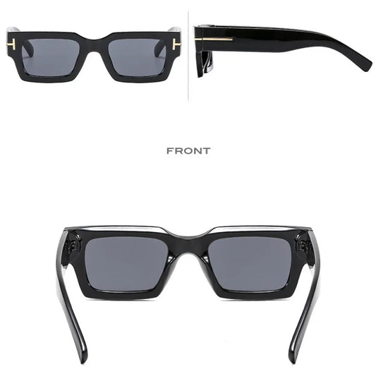 2023 Vintage Square Women Sunglasses Fashion Brand Designer Gradient Mirror Shades UV400 Men Orange Green Sun Glasses