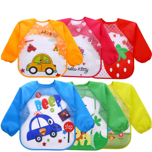 Feeding Bibs Waterproof Bandana Cute Full Sleeved Bibs Saliva Boy Burp Cloths Newborn Slabbetjes Things girl cloth - Baby Girls