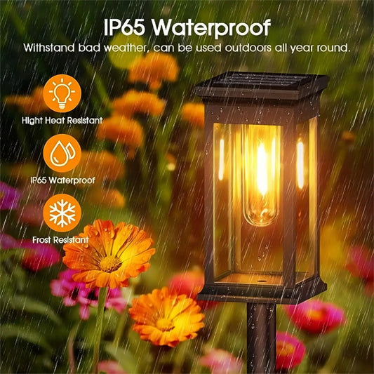 Solar Pathway Lights Outdoor Solar Pathway Lamp Waterproof Landscape Lights Walkway Driveway Patio Lawn Patio Garden
