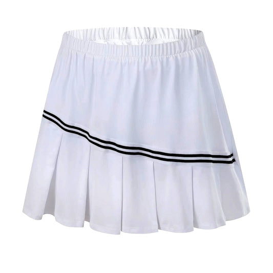 Women Sport Mini Skirt Tennis High-waisted Pleated White Golf Gym Yoga Shorts Solid School Girl Skort