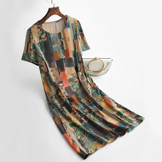Cotton Floral Dress Bohemian Printed Beach Dress Woman Dress Vestido Femme Robe Women Casual