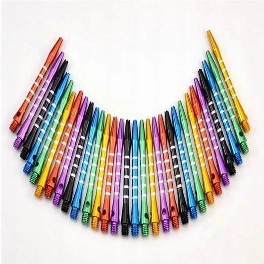 21pcs 2BA Aluminum 53mm Medium Darts Shaft Harrows Dart Stems Shafts with Standard 4.5mm Thread 6 Colors Available - Sports Accessory