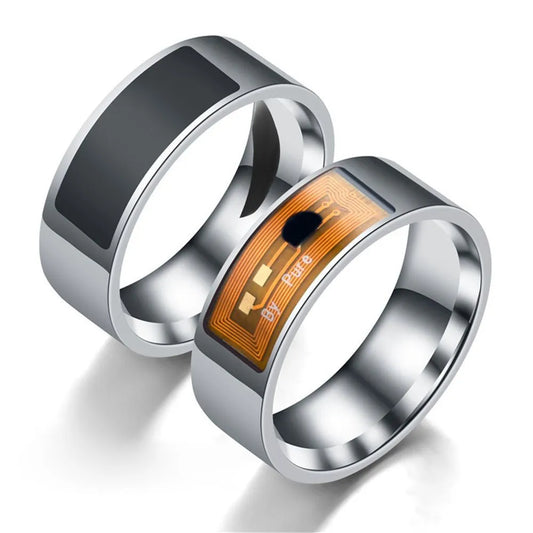 New Fashion Multi functional Waterproof Connect Smart NFC Stainless Steel Finger Ring Intelligent Wearable Technology