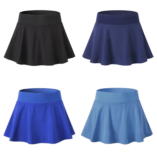 Women's Tennis Culottes Cheerleaders Running Athletic Sports Shorts Yoga Training Outdoor Lining Girl Anti Exposure Girl Skirt