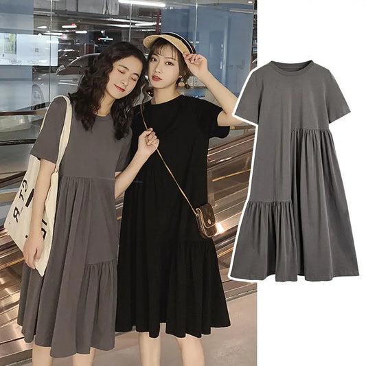 New Ladys skirt Nightgown Nightie Long Maternity Dress Home Dress Sleepwear Fat MM Night Shirt Loose Nightwear