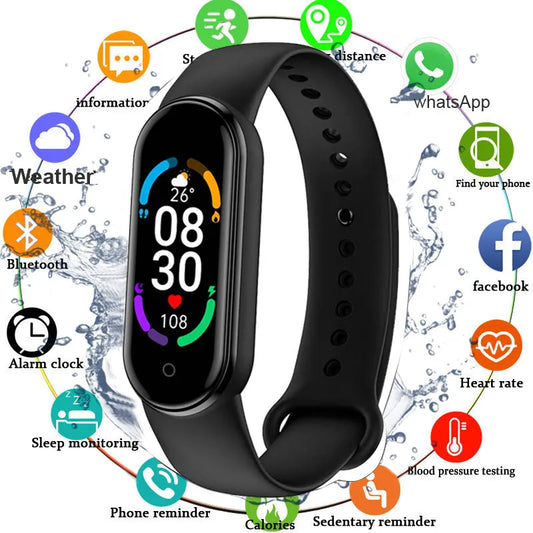 Smart Band 6 Fitness M6 Heart Rate Blood Pressure Monitor Smart Band Huawei Xiaomi women watch