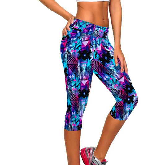 TOIVOTUKSIA Women Legging Capris Leggins High Waist Exercise Female Elastic Stretchy Leggings Slim Trousers M-XXL