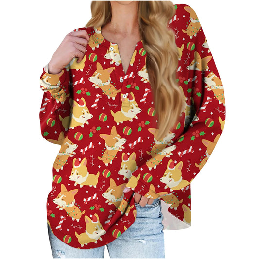 Woman Retro Colorful Print Buttons Blouse Shirt Autumn Long Sleeve Turn-down Collar Ladies Streetwear Plus Size Blusa Women Casual - Women Tops