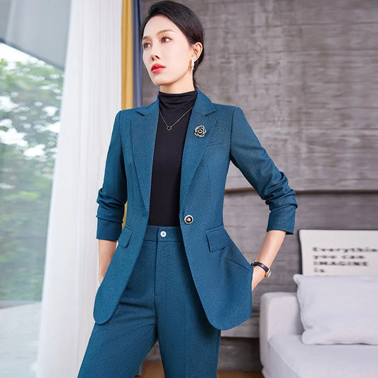 Formal Blazers Feminino for Business Suits with Pants and Jackets Coat High-Quality Fabric Professional Trousers Sets women suiting