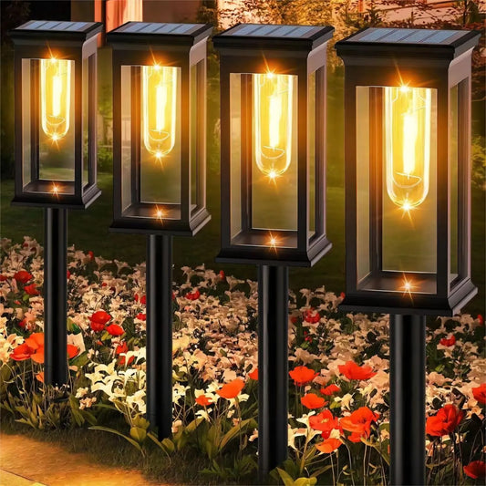 Solar Pathway Lights Outdoor Solar Pathway Lamp Waterproof Landscape Lights Walkway Driveway Patio Lawn Patio Garden