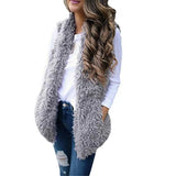 Winter Warm Faux Fur For Women Fashion Slim Fur Women Vest s Light Long Coat Abrigo Mujer Furry Vest Fake Fur Comfort Bontjas