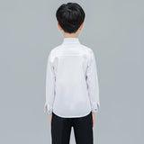 T-Shirt for School Kids White Performance Blouse Clothe Kids Teenage Girls Turn Down Collar Birthday Formal Prom Shirt Boy Cloth