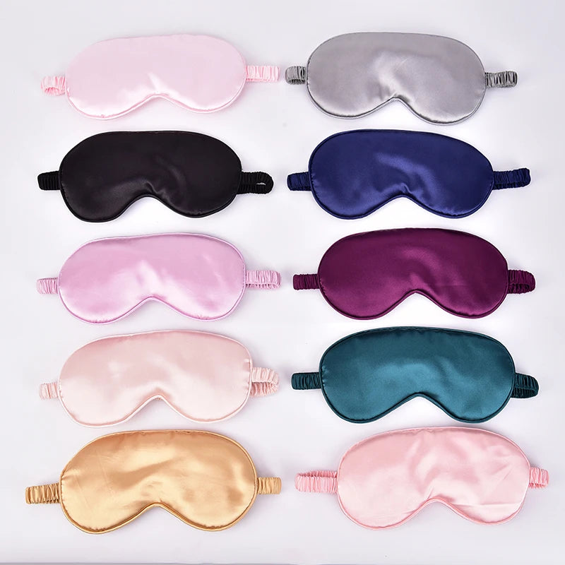 Imitated Silk Sleep Eye Mask Eye Patches Face Mask Eyeshade Blindfold Travel Rest Eye Cover Night Eyeshade Set women sleep