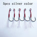 5pcs silver color