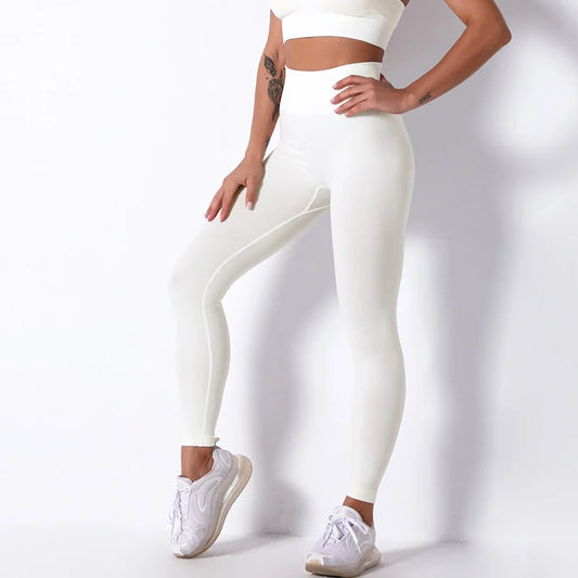 Woman Gym Leggings High Waist Seamless Tights Push-up White Sport Pants Workout Leggings Women's Clothes Leggins Sport women legging