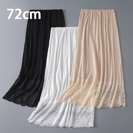 Basic underskirt modal female half length skirt lace slip innerwear short skirt women half slip dress petticoat - Women Shorts - Girls Skirt
