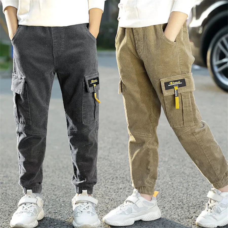 Winter high-quality warm velvet winter elastic waist Boys Jeans - Boy Cloth