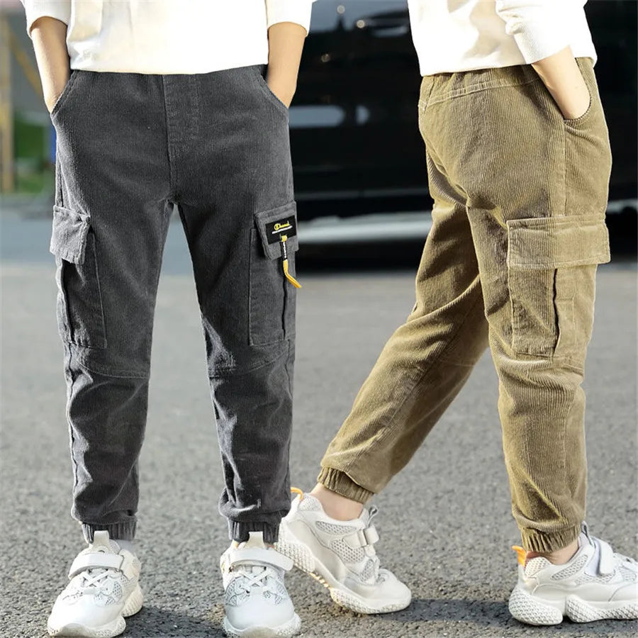 Winter high-quality warm velvet winter elastic waist Boys Jeans - Boy Cloth