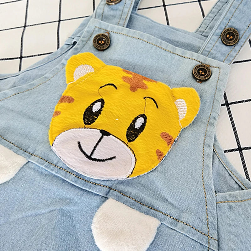 DIIMUU Toddler Infant Boy Pants Denim Clothes Girls Overalls Dungarees Kids Baby Jumper Jeans Jumpsuit Clothing Outfits Boys Clothing - Boys Short - Boys Shirt