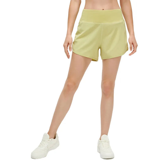 ZenYoga Women Yoga Shorts Back Zipper Pockets Sports Lightweight Quick Dry Running Short Workout Training Gym Shorts Women Short & Leggings