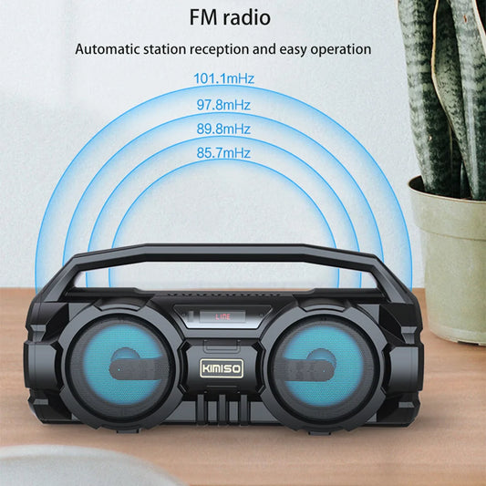 Portable Speakers Powerful Column Bass With Mic FM Radio Music Centre System Stereo Sub woofer Home Audio - Bluetooth