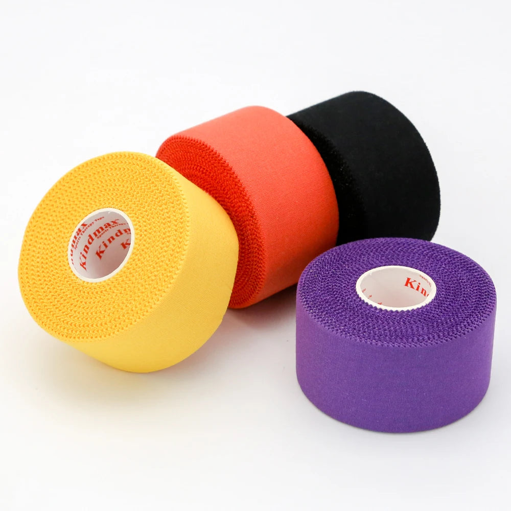 Kindmax All Cotton Tape Kinesiology Taping US Style Colored Serrated Rigid Athletic Tape Strain Injury Support Sports Roll