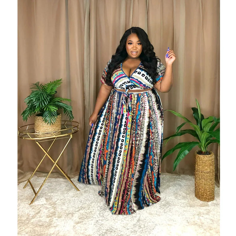 Women Plus Size Cloth African Dresses For Africa Clothes Dress Print Dashiki Ladies Clothing Africa Women Work Dress