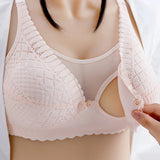 Maternity Nursing Bras Pregnant Breastfeeding Hot No Rims Front Closure Breast Feeding Bras Large Size Brassiere Women Lingerie