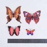 12Pcs DIY Lifelike 3D Multicolor Butterfly Magnet Fridge Magnet Wall Stickers Kids Baby Rooms Free Glue Home Decorations - Dining