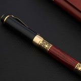 High Quality 530 Golden Carving Mahogany Luxury Business School  Fountain Pen New Ink Pen Office Supplies