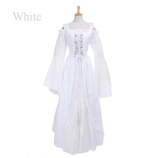 Medieval Punk Dress Cosplay Halloween Costumes Woman Palace Carnival Party Disguise Princess Female Victorian Vestido Robe New Women Prom - Women Casual