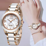 SUNKTA Luxury Crystal Waterproof Rose Gold Top Brand Bracelet Clock Gift Relogio women watch