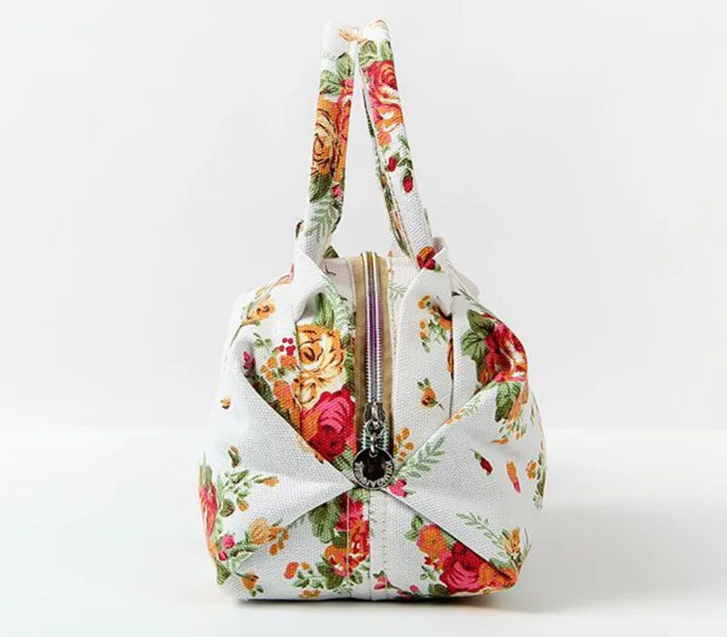 Canvas Tote Floral Printing Daily Use Shopping small cute women handbags