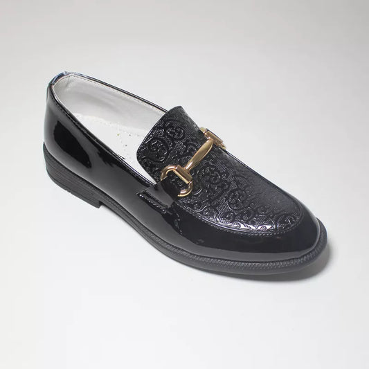 Fashion Boys Shoes Kids Formal For Party Wedding Black Patent Leather Slip On Round Toes Performance Children Oxfords