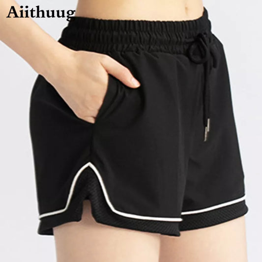 Aiithuug 2 In 1 Women's Yoga Lounge Shorts Hiking Active Running Workout Shorts Comfy Travel Casual Shorts with Pockets women sleep