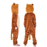 Cartoon Lion Baby Pajamas Girls Hoodie Flannel Sleepwear Cute Cosplay Pajamas Costume Onesies For Kids Baby Party Bodysuit Boys Sleepwear - Girls Sleepwear