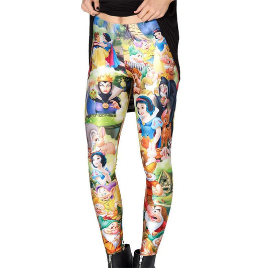 New Princess Cartoon Adult Woman Women Legging Pants 3d Digital Printed