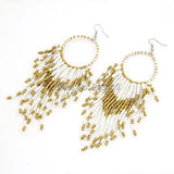 Kymyad Bohemian Earrings For Women Bijoux Big Statement Earrings Fashion Jewelry Beads Tassel Long Earrings Boho Ethnic Jewelry - Women Jewellery - Girl Jewellery - Women Accessory - Girl Accessory