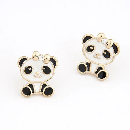 Cute Panda Earrings Lovely Animal earrings cartoon Bear Earrings for girl women Fashion Jewelry - Women Jewellery - Girl Jewellery - Women Accessory - Girl Accessory
