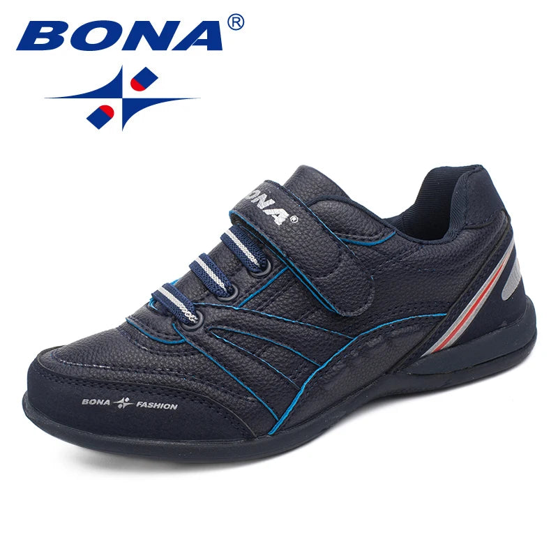 BONA New Classics Style Children Casual Hook & Loop Outdoor Walking Jogging Sneakers Comfortable Free Shipping Boys Shoes