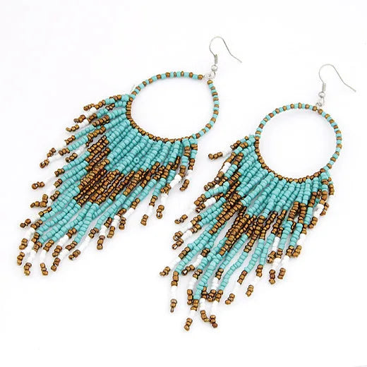 Vintage Ethnic Bohemian Beads Earrings Tassel  Wholesale Jewelry - Women Jewellery - Girl Jewellery - Women Accessory - Girl Accessory