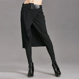 Spring Autumn Woman Pants High Stretch Black Fake Two Pieces Pencil Skirt Pants Female Fashion Streetwear Women Trousers