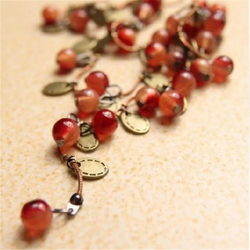 ADOLPH Jewelry Fashion Jewelry For Women 2022 New Korean Fashion Vine Red Cherry Necklace Gifts- Women Jewellery - Girl Jewellery - Women Accessory - Girl Accessory