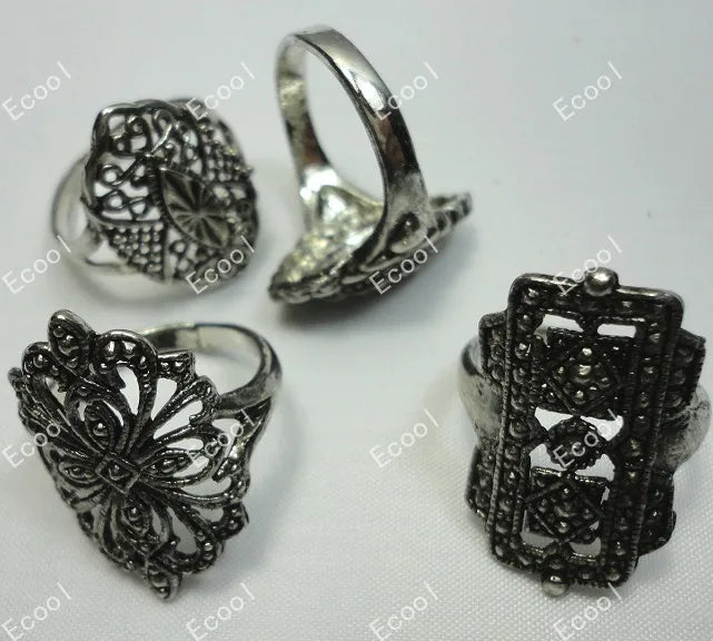 20pcs Vintage Antique Silver Plated Rings for Women Whole Bulk Jewelry Lots LR084 Free Shipping- Women Jewellery - Girl Jewellery - Women Accessory - Girl Accessory