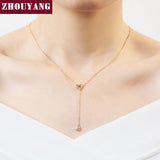 Necklace For Women Heart Linked To Heart Rose Gold Color Fashion Pendant Jewelry Made with Austria Crystal - Women Jewellery - Girl Jewellery