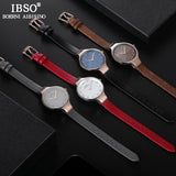 IBSO High-Quality Crystal Design Quartz For Luxury Shell Dial Clock Relogio women watch