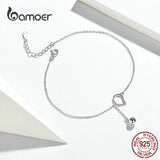 Foot Anklet Simple Bell And Cat for Ankle Real Solid 925 Sterling Silver Anklets women jewellery