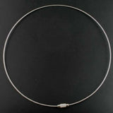 DoreenBeads Steel Wire Collar Neck Round Necklace Gray With Screw Clasp DIY Making Jewelry Findings 46cm(18 1/8") long, 10 PCs  - Women Jewellery - Girl Jewellery - Women Accessory - Girl Accessory
