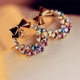 New Fashion Designer Jewelry Colorful Rhinestone Imitation Pearl Butterfly Bow Stud Earrings for Women Brincos XY-E200 - Women Jewellery - Girl Jewellery - Women Accessory - Girl Accessory