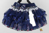 Tulle Floral Print Short Multi-layers lacy Flower Tutu Dancing Skort Princess Child Netting t Free shipping Girl Skirt
